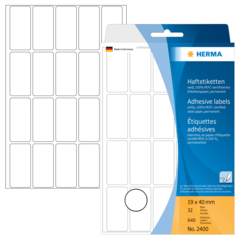 32400 ETIKETT HERMA PERMANENT19x40MM