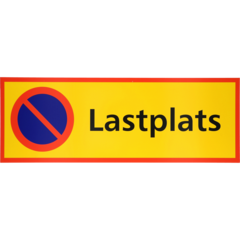 6705432 SKYLT LASTPLATS 590X210MM