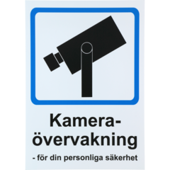 6705417 SKYLT KAMERAÖVERVAKNING A4