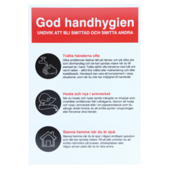 6705488 SKYLT GOD HANDHYGIEN A4 PLAST