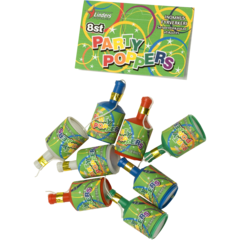 LIN6210 PARTY POPPER MIX 8-PACK