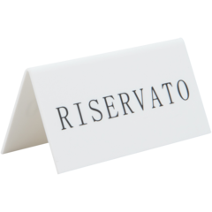 TNRESITWT BORDSKYLT "RESERVATO" 5 PACK