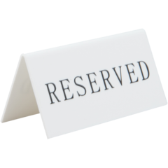 TNRESENWT BORDSKYLT "RESERVED" 5 PACK