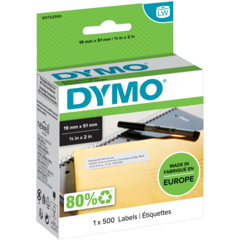 11355 ETIKETT DYMO LABEL 19X51MM VIT