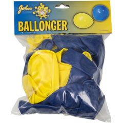 HIS79965 BALLONG 12" GUL/BLÅ 24-PACK