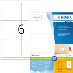 4653 ETIKETT HERMA 99,1X93,1MM VIT