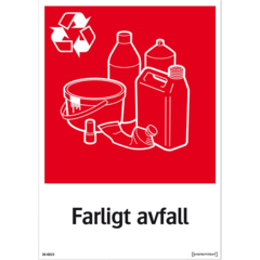 LUN566761490 SKYLT FARLIGT AVFALL