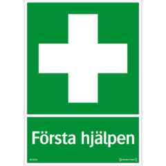 LUN566732145 NÖDSKYLT FÖRSTA HJÄLPEN