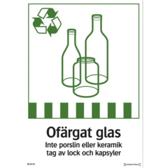 LUN566743035 SKYLT OFÄRGAT GLAS